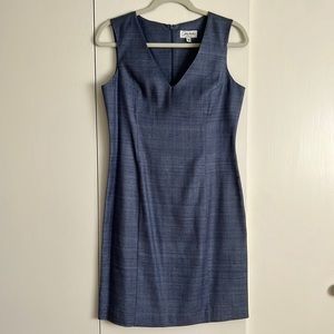 Blue dress Size S raw silk